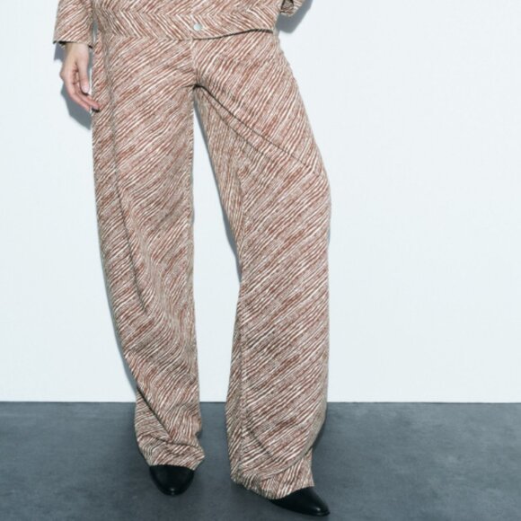 Zara Pants - NWOT ZARA LIMITED EDITION ANIMAL PRINTED BLOGGERS FAVE PANTS Wide Leg Baggy